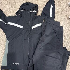 Columbia Black and Gray Ski Jacket and Pants